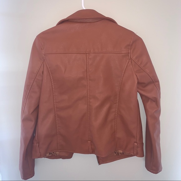 Burnt Orange Faux Leather Jacket - Picture 3 of 3